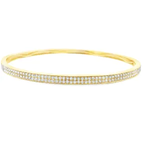 1.00ct 18k Yellow Gold Diamond Bangle