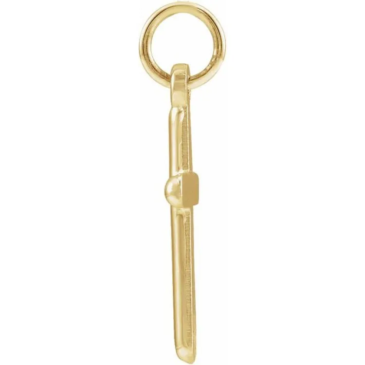 14K Yellow 16.8x9 mm Cross Pendant