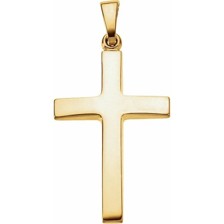 14K Yellow 23x15.9 mm Cross Pendant
