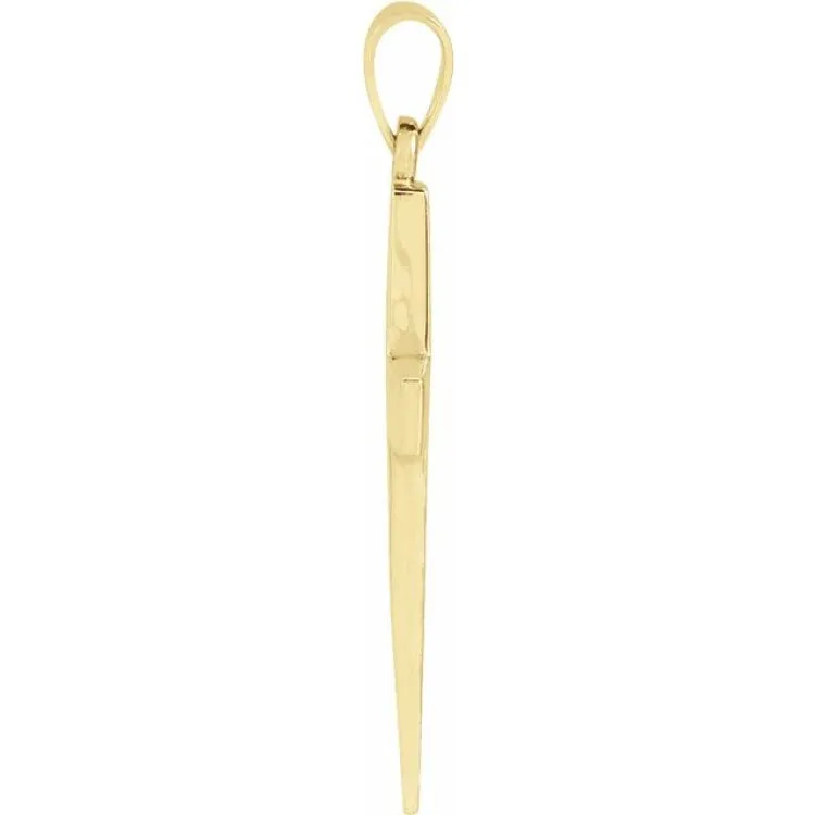 14K Yellow 23x15.9 mm Cross Pendant