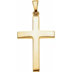 14K Yellow 23x15.9 mm Cross Pendant