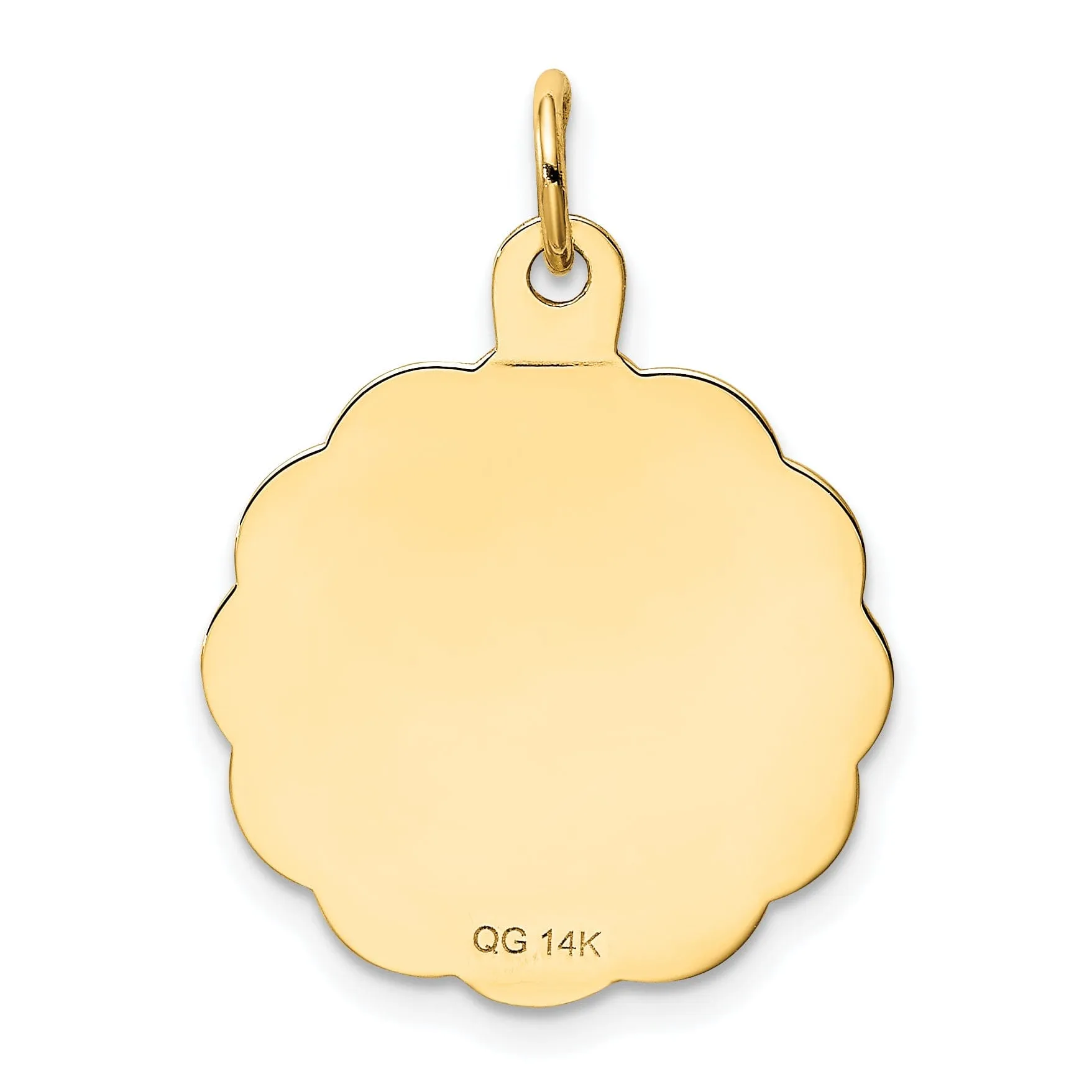 14k Yellow Gold 25th Anniversary Disc Pendant