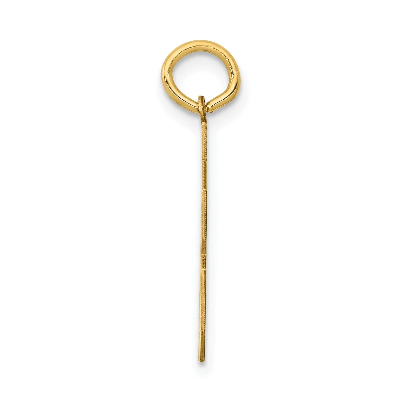 14K Yellow Gold Polished Finish Medium Size Number 78 Charm Pendant