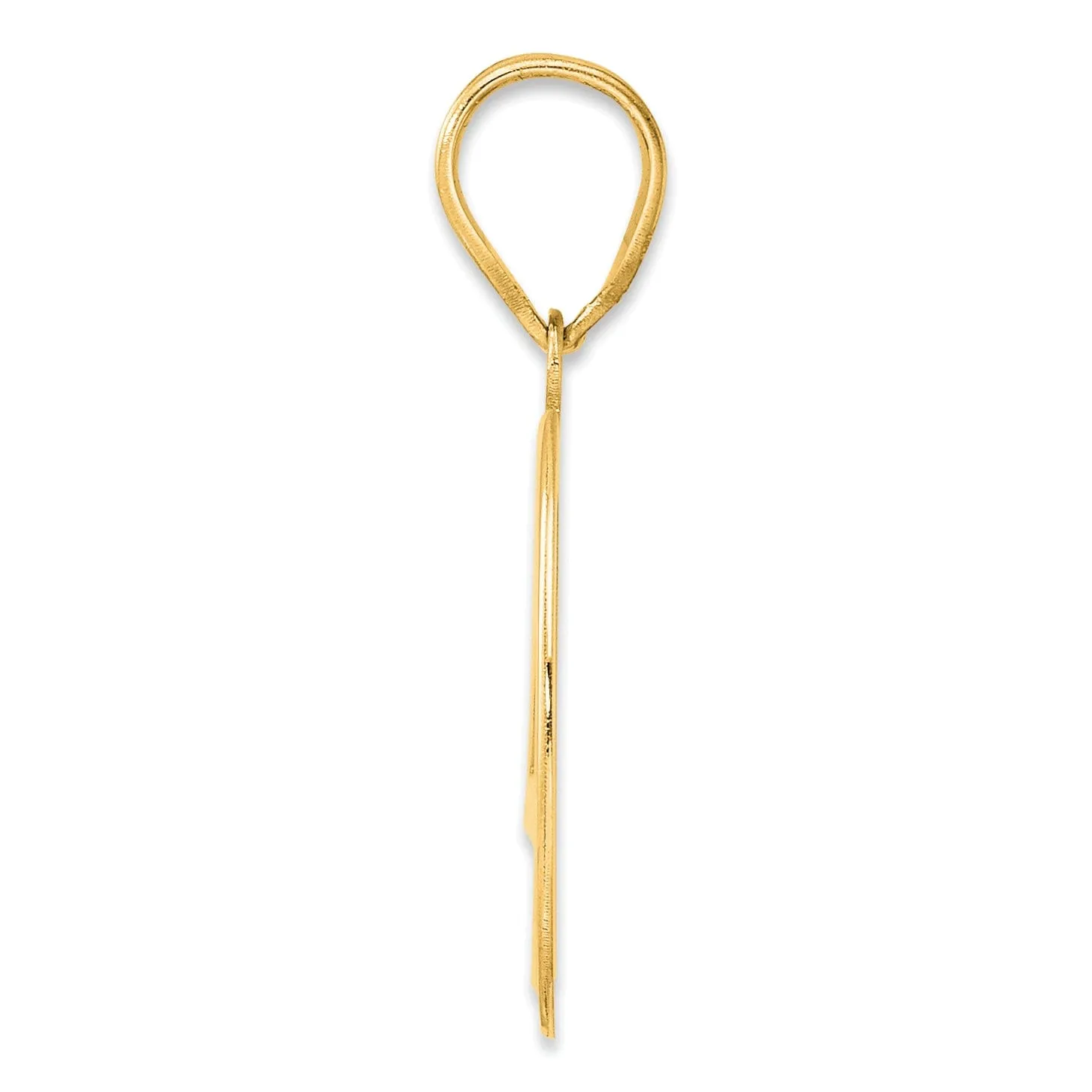 14k Yellow Gold Polished Finish Number 40 Charm Pendant
