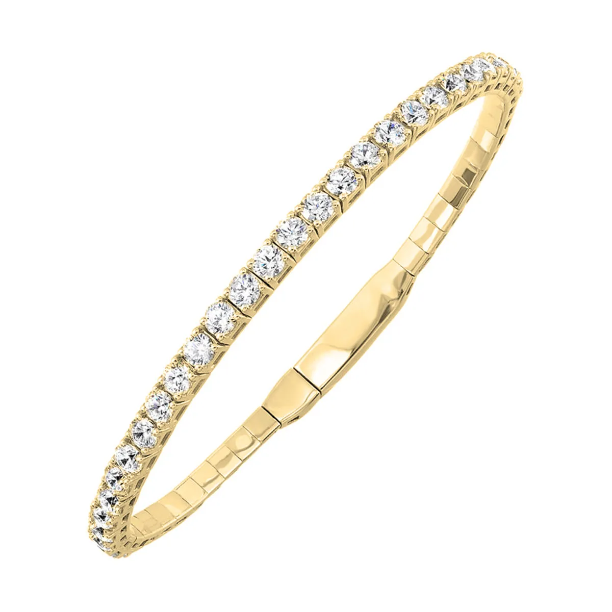 14Kt Yellow Gold Diamond 5Ctw Bangle