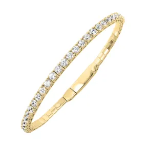 14Kt Yellow Gold Diamond 5Ctw Bangle