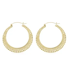 18g Gold Plated Tribal Hoop Earrings – Price Per 2