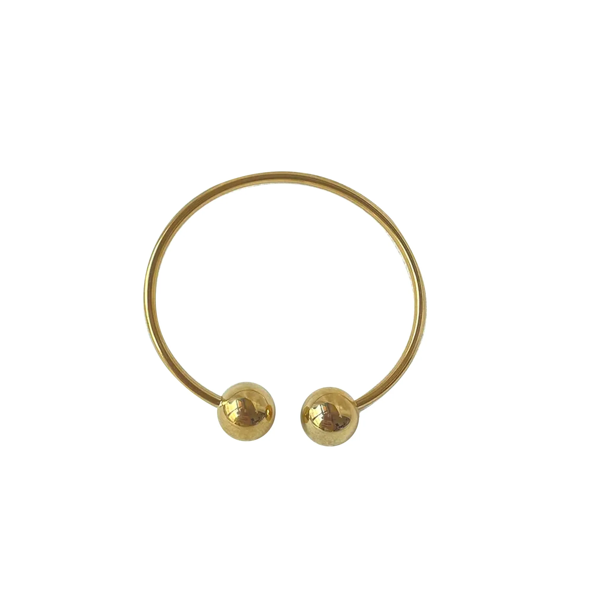 18k Gold-Filled Ball Open Cuff Bangle