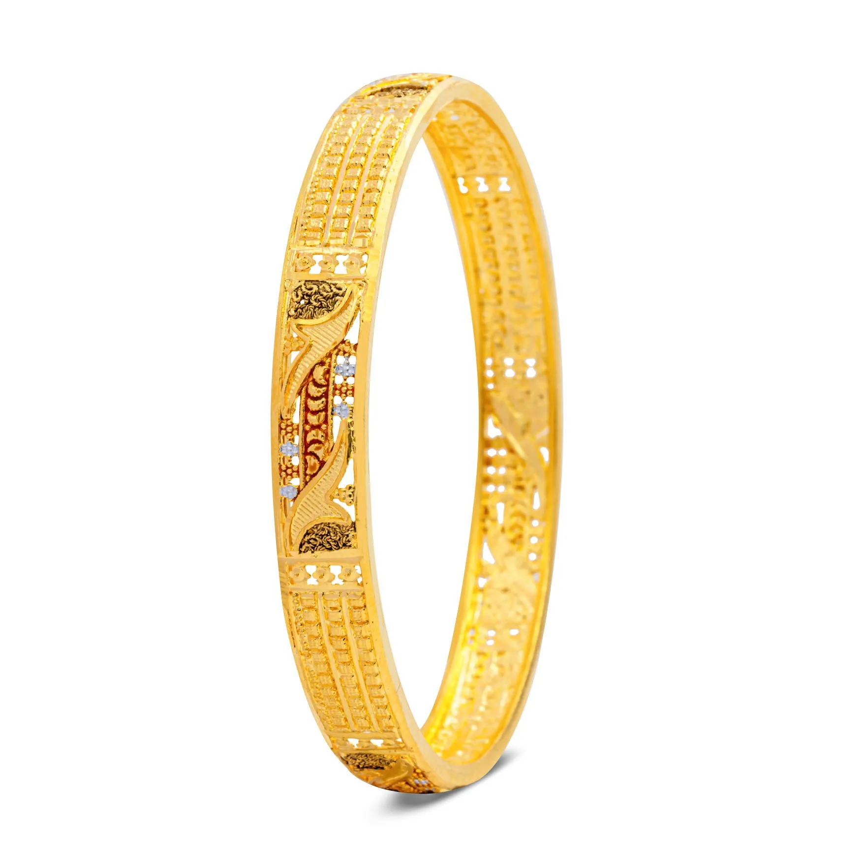 24ct Heavy Gold Plated Enamel Bangle PEB3-032