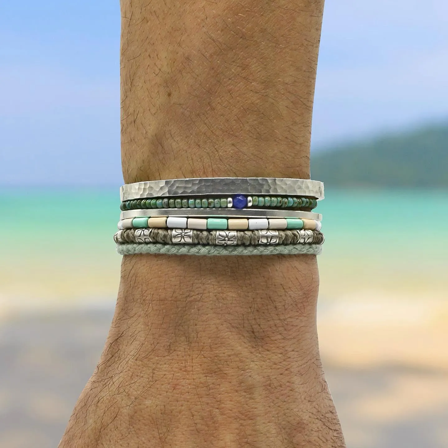 2mm Beads Dandy Bracelet (Dyed Turquoise)