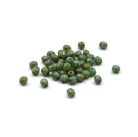 3mm- Metallic Green Turquoise Picasso