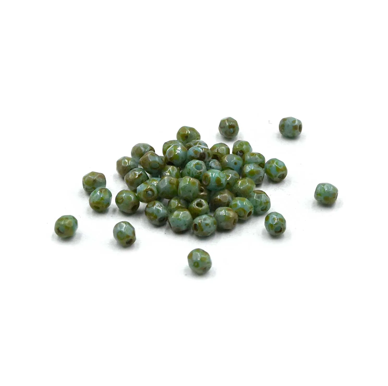 3mm- Metallic Green Turquoise Picasso