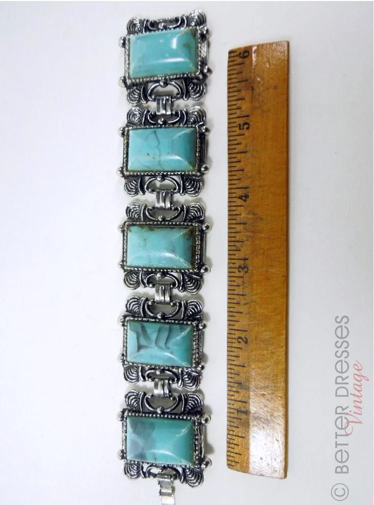 50s Faux Turquoise Bracelet
