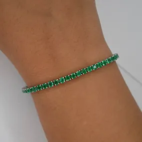 5.50ct Emerald 18K Gold Tennis Bracelet