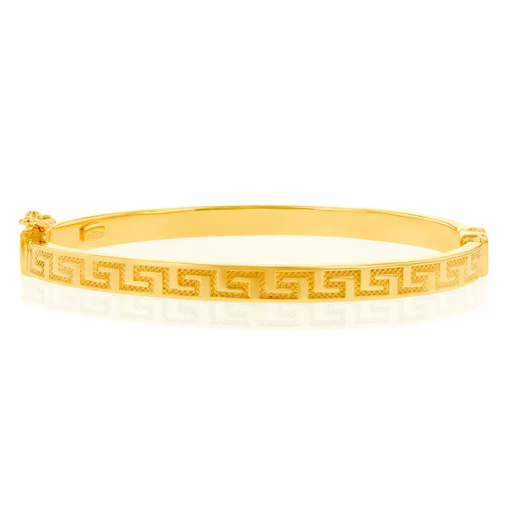 9ct Yellow Gold Greek Baby Bangle