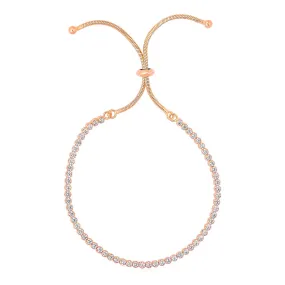 Adjustable Tennis Bracelet Cubic Zirconia in Sterling Silver
