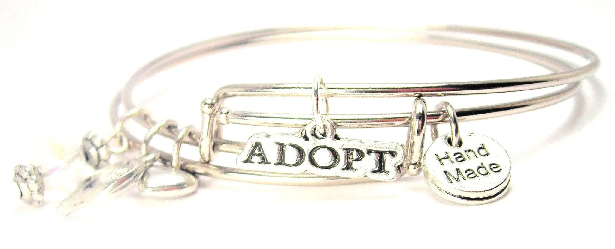 Adopt Expandable Bangle Bracelet Set