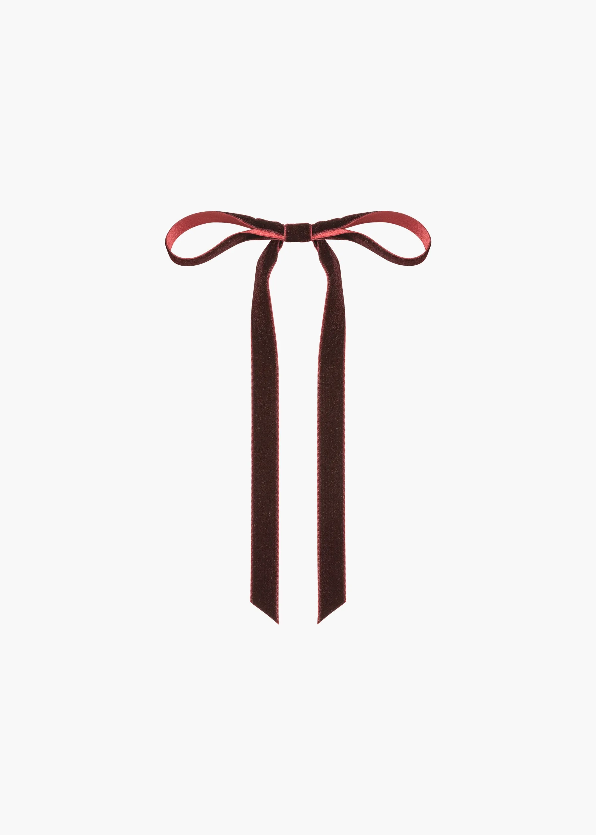 Aida Velvet Bow Barrette -- Pinot
