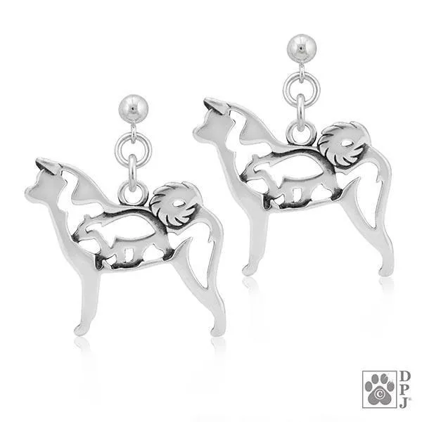 Akita w/Bear, Body, Earring