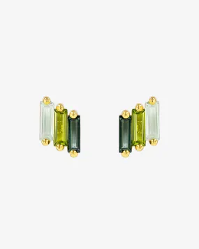 Amalfi Midi Green Ombre Studs
