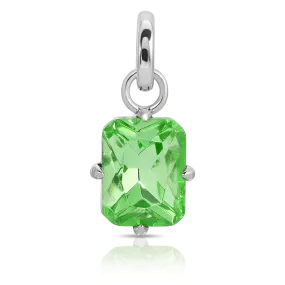 August Peridot Birthstone Charm - Emerald