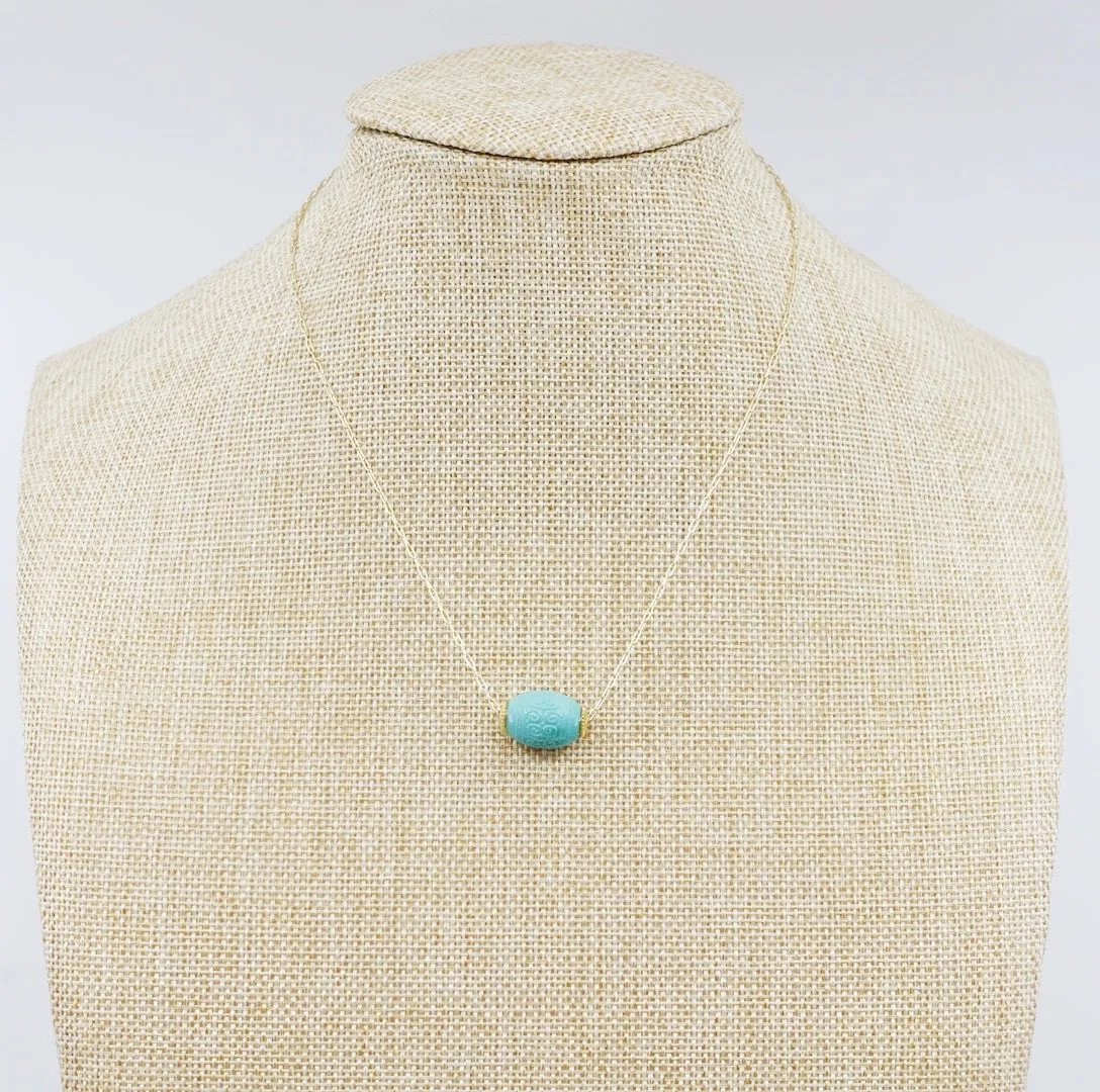 Auspicious Clouds Turquoise Gemstone Necklace