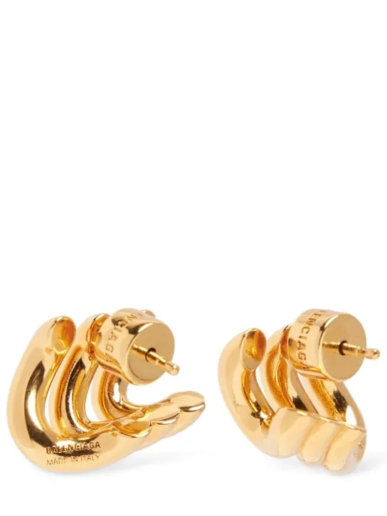 Balenciaga   Loop Trio brass earrings 