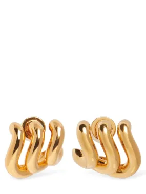 Balenciaga   Loop Trio brass earrings 