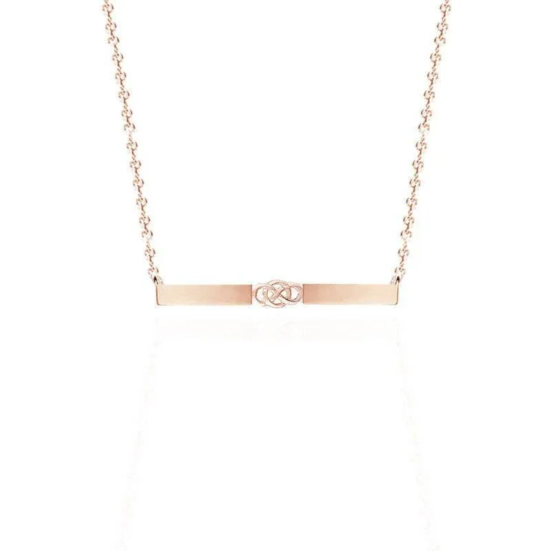 Bar Celtic Layered Necklace In Gold Vermeil