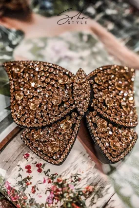 Big Butterfly Crystal Barrette