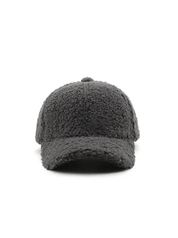 Black Artificial Wool Cap