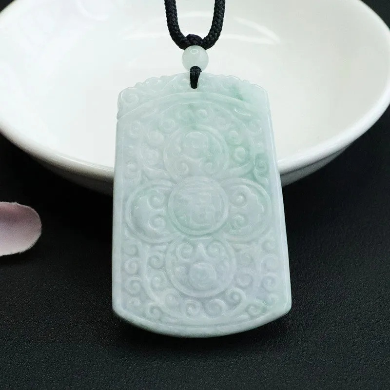 Blessed Flower Jade Pendant from Planderful Collection - Fortune's Favor