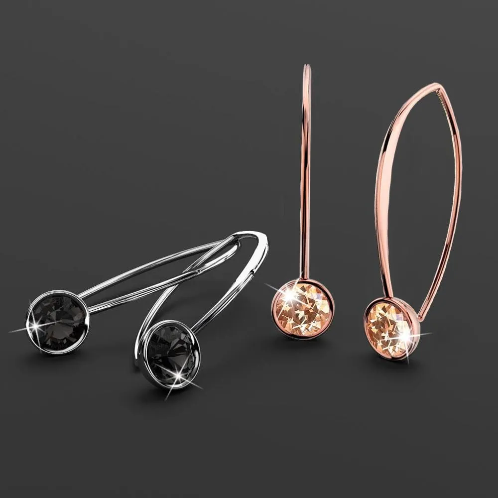 Boxed Precious Bangle And Earrings Set Embellished with SWAROVSKI Crystals