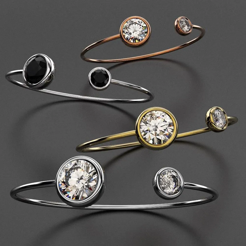 Boxed Precious Bangle And Earrings Set Embellished with SWAROVSKI Crystals
