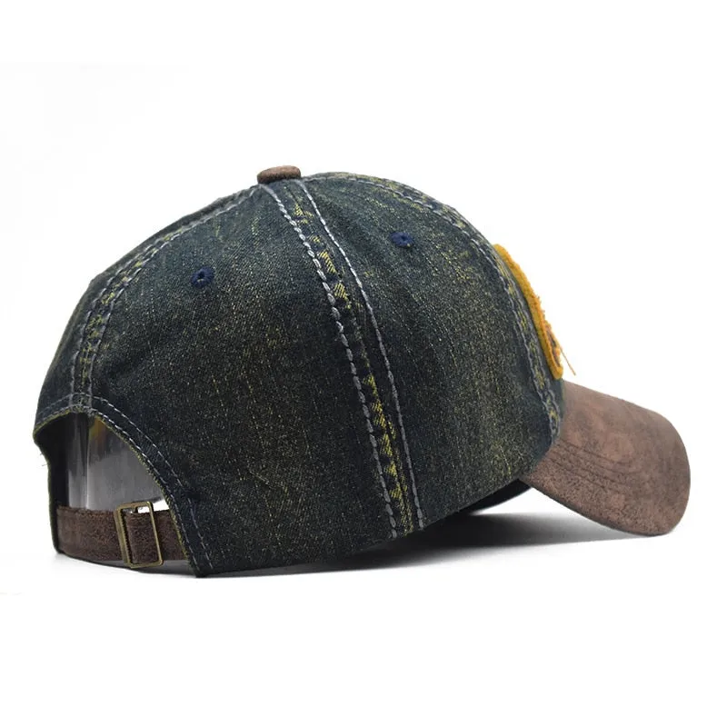 Branded Men's Cap Denim Baseball Cap Women Men Snapback Hat 3D Embroidery Dad Hat Bone Trucker Caps