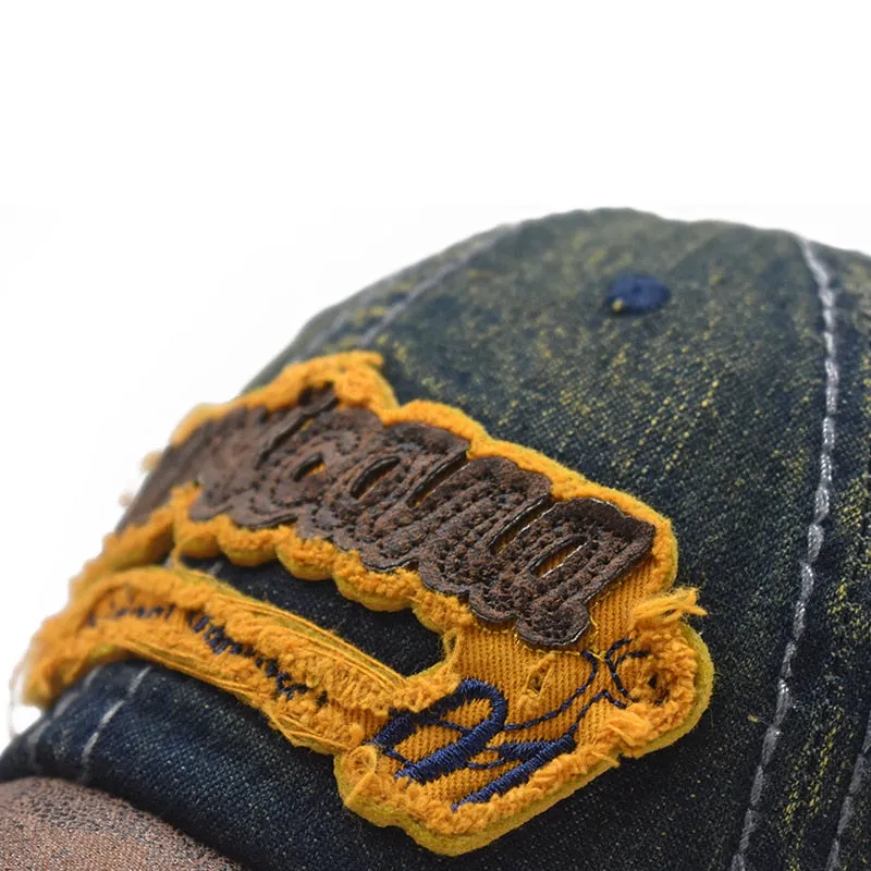 Branded Men's Cap Denim Baseball Cap Women Men Snapback Hat 3D Embroidery Dad Hat Bone Trucker Caps
