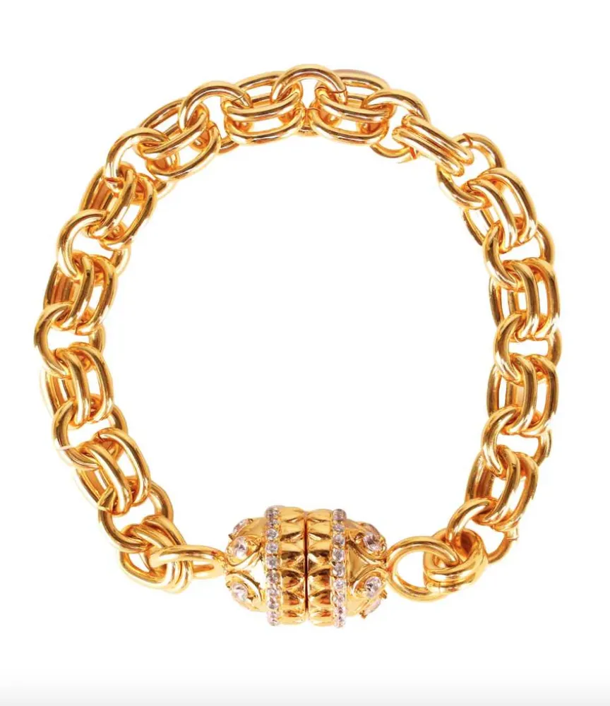 BuDhaGirl Holly Chain Bracelet - Crystal Clear