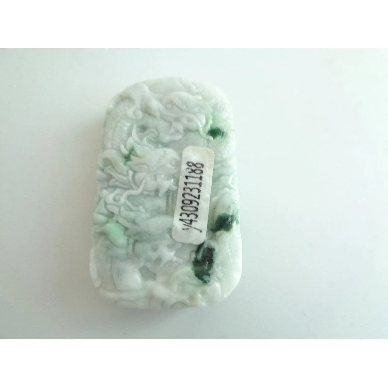 Certified Green A Jade Jadeite Carved 9 Dragons Bead Pendant Necklace