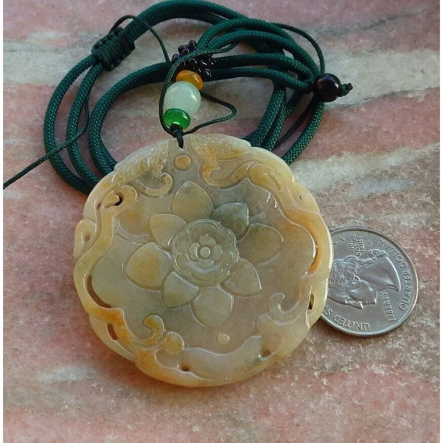 Certified Red Burma Natural A Jade Jadeite Pendant Phoenix Flower Necklace