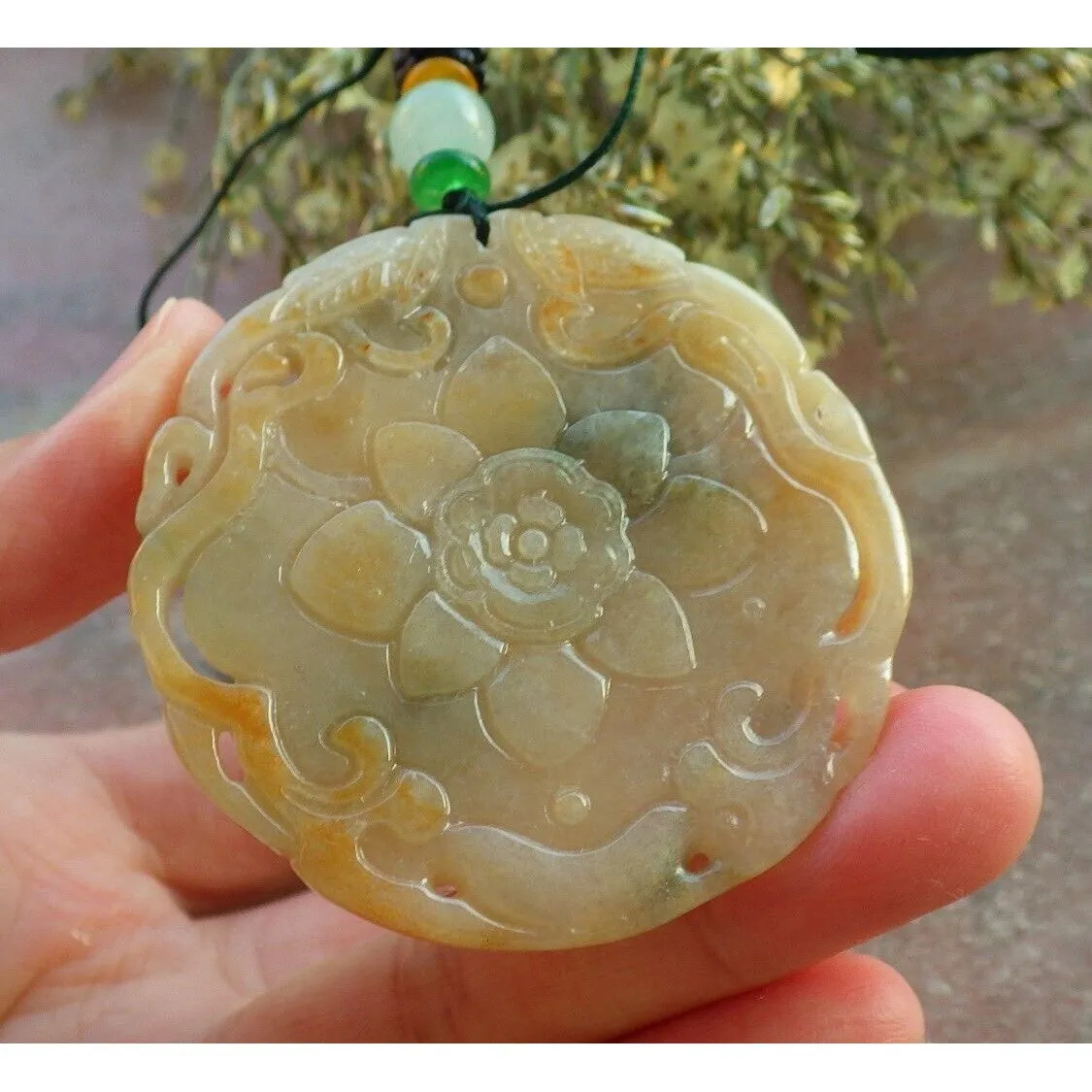 Certified Red Burma Natural A Jade Jadeite Pendant Phoenix Flower Necklace