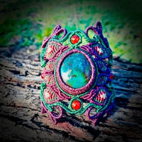 Chrysocolla bracelet (unique design)