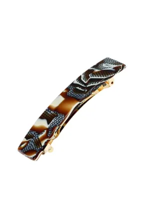 Classic Rectangle Barrette - Fudge