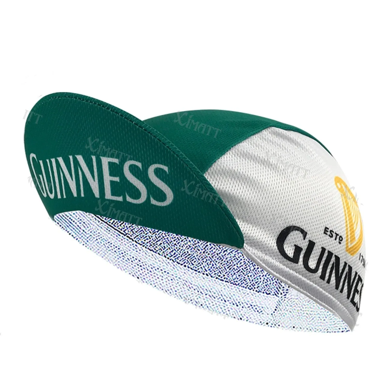 Classic Retro Polyester Green White Letter Series Cycling Caps Outdoor Bike Sport Hats Lightweight Breathable In Summer
