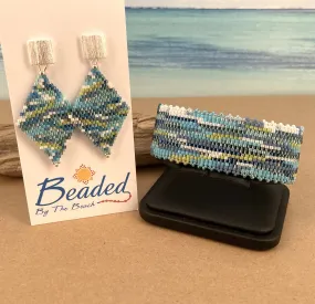 Colors of the Caribbean Peyote Bracelet and Earrings Set