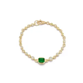 Connexion Emerald and Diamond Ball Bracelet