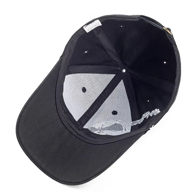 Cotton Skull Clinkz Embroidery Baseball Adjustable Snapback Cap