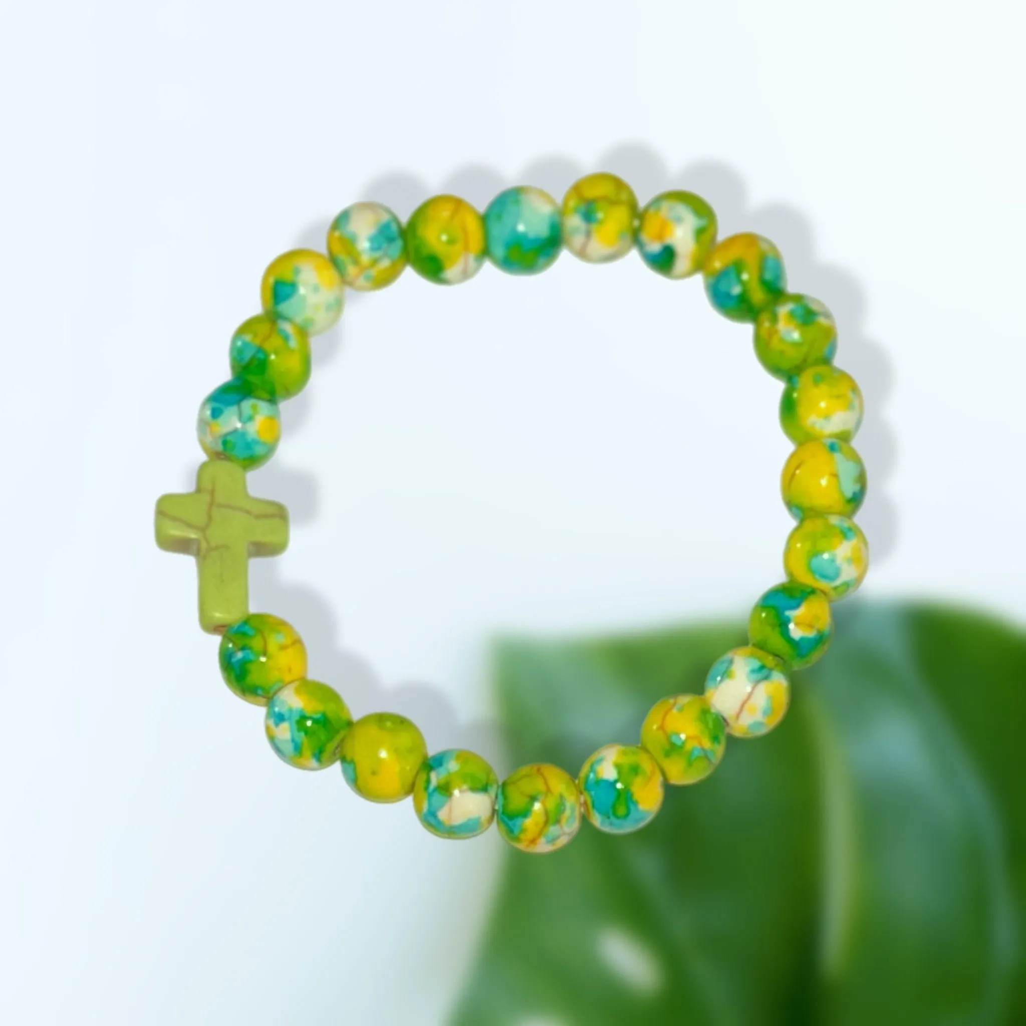 Cross Stretch Bracelet - Paint Splash