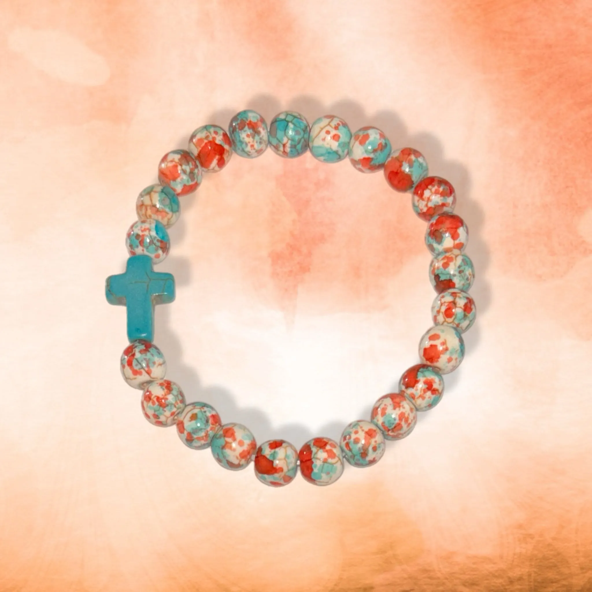 Cross Stretch Bracelet - Paint Splash