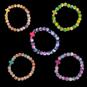 Cross Stretch Bracelet - Paint Splash