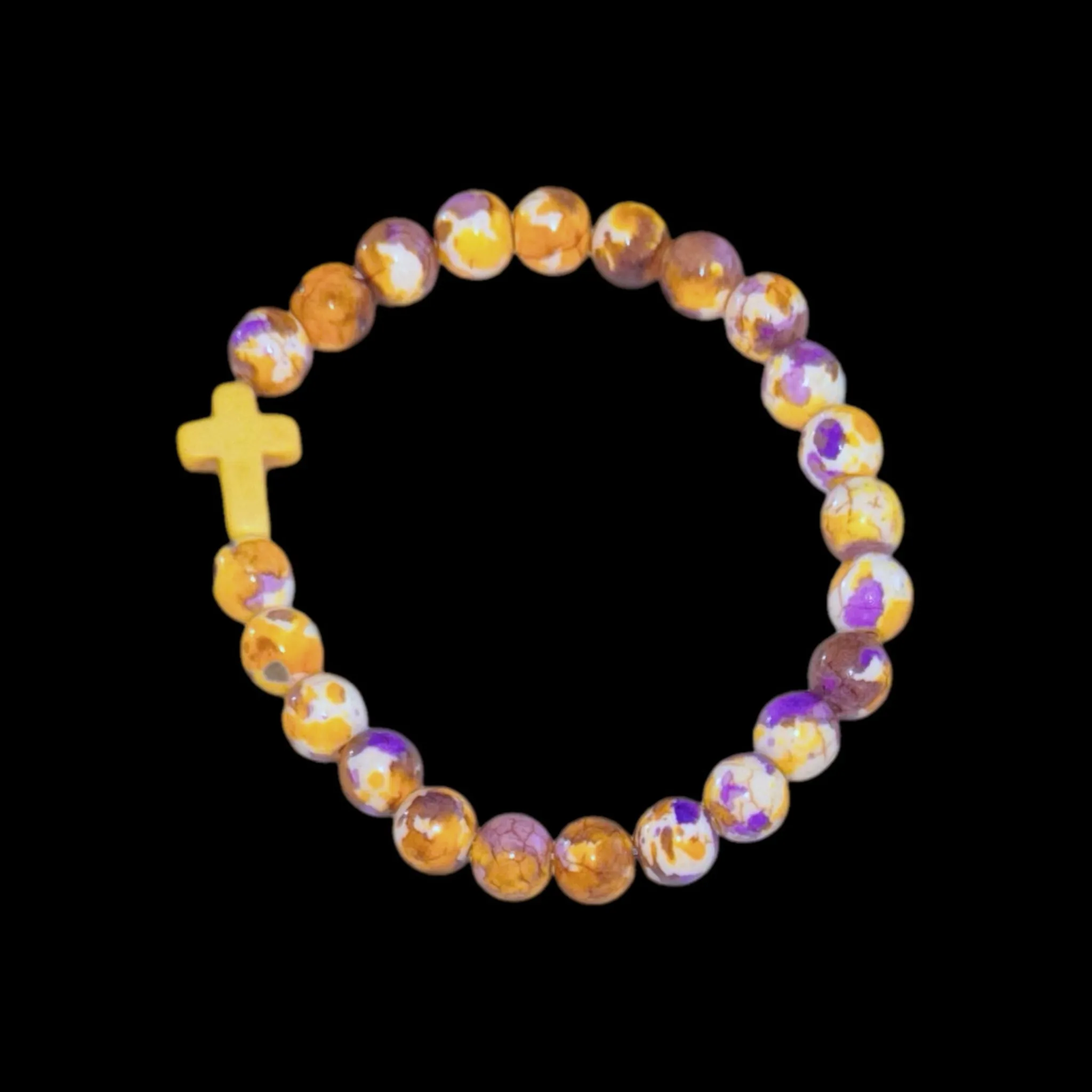 Cross Stretch Bracelet - Paint Splash